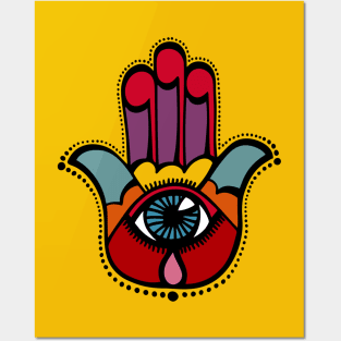 Pop Hamsa Posters and Art